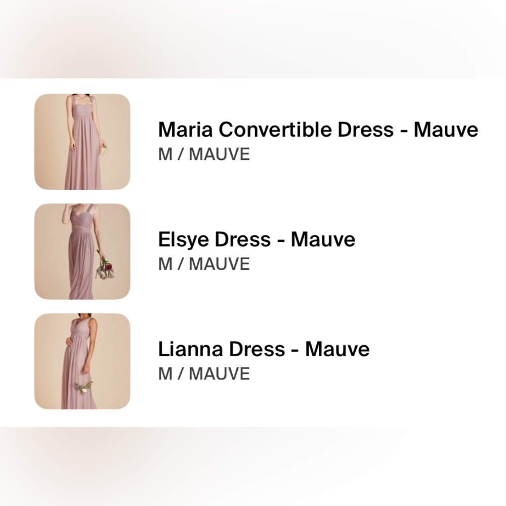 Lot of 3 Birdy Grey Bridesmaid Dresses - Mauve - Medium - BRAND NEW WITH TAGS